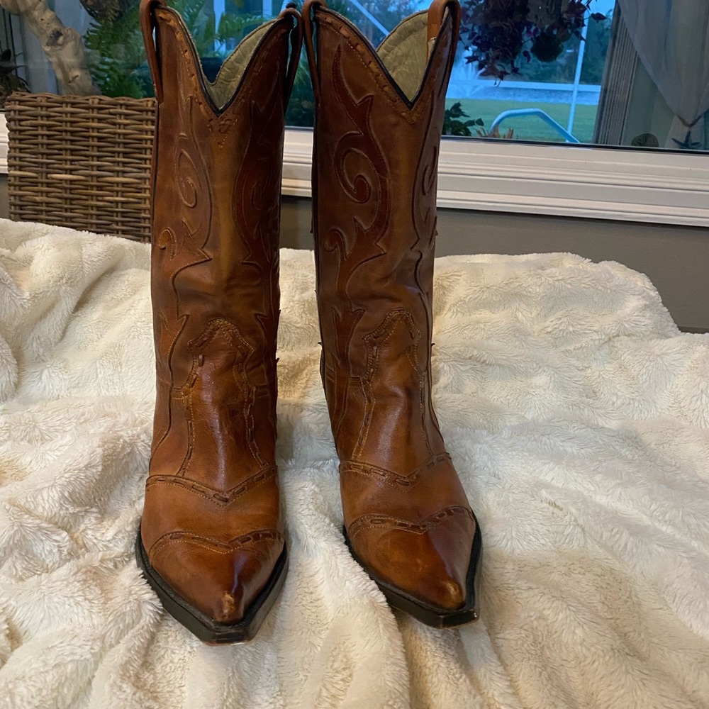 Stetson Handcrafted Leather Cowboy Boots